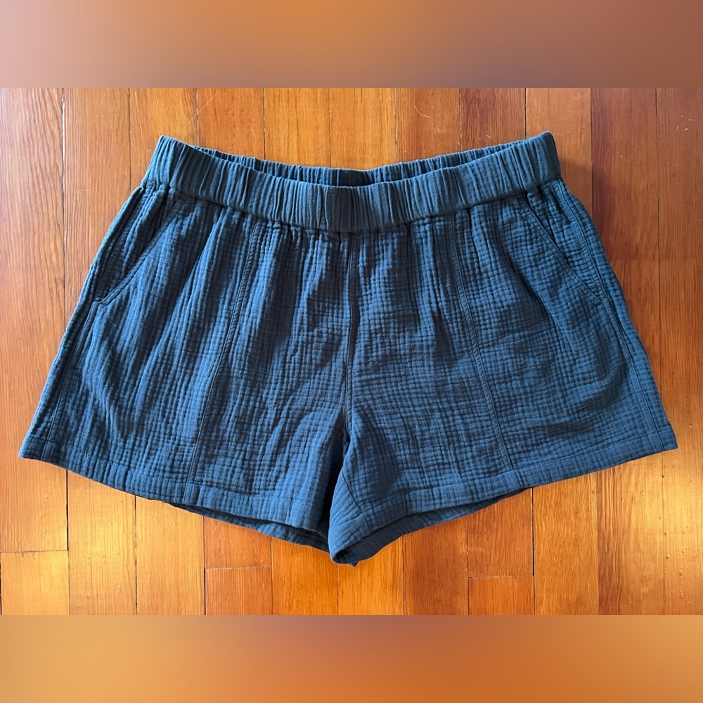 NWT Madewell Plus Easy Pull-On Shorts in Lightspun - 2X - Charcoal Gray